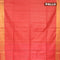 Semi tussar saree red with allover thread weaves and sequin work pallu & embroidery work blouse