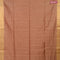 Semi tussar saree pastel brown with allover zari woven stripes pattern and sequin work pallu & embroidery work blouse
