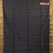 Semi tussar saree black with allover zari woven stripes pattern and sequin work pallu & embroidery work blouse