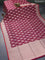 Pure banarasi uppada silk saree deep maroon and red with allover zari woven floral weaves and zari woven border