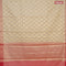 Banarasi kota saree sandal and pink with zari woven buttas and zari woven border