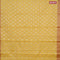 Banarasi kota saree yellow and red with zari woven buttas and zari woven border