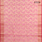 Banarasi kota saree light pink and pink with allover zari weaves and floral zari woven border