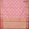 Banarasi kota saree light pink and pink with paisley zari woven buttas and floral zari woven border