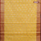 Banarasi kota saree yellow and red with zari woven buttas and zari woven border