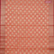 Banarasi kota saree peach orange and red with zari woven buttas and zari woven border