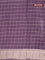 Semi gadwal saree jamun shade with allover zari checks & floral prints and zari woven border