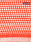 Semi gadwal saree red with allover zari strips & floral prints and zari woven border