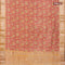 Semi gadwal saree pink shade and mustard shade with allover zari checks & floral prints and zari woven border