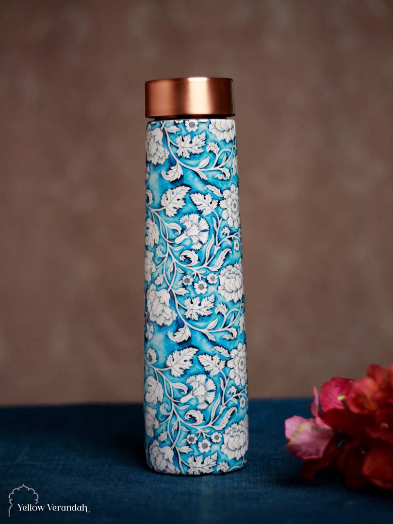 Copper Printed Bottle - Blue