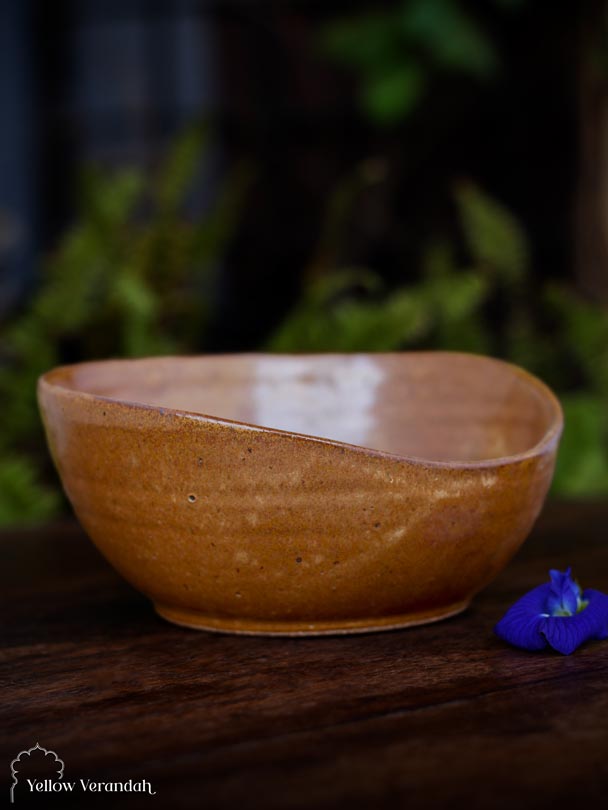 Stoneware Snack Serving Bowl