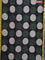 Chanderi bagru saree black and yellow with geometric butta prints and small zari woven border