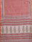 Chanderi bagru saree peach pink and off white with allover floral butta prints and small zari woven border