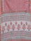 Chanderi bagru saree peach pink with floral butta prints and small zari woven border