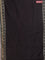 Chanderi bagru saree black and beige with plain body and maheshwari border
