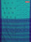 Bengal soft cotton saree teal green and blue with allover butta weaves and simple border