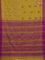 Bengal soft cotton saree mustard yellow and purple with allover butta weaves and simple border