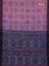 Bengal soft cotton saree pastel pink and navy blue with butta weaves and simple border
