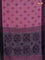 Bengal soft cotton saree pastel pink and navy blue with allover weaves and simple border