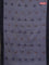 Bengal soft cotton saree violet and grey with allover weaves and simple border