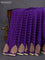 Banarasi crepe saree violet with stripes pattern and mirror work & banarasi style border