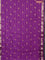 Assam silk saree purple with allover zari weaves & embroidery work buttas and zari woven border