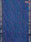 Assam silk saree cs blue with zari buttas & embroidery work and zari woven border