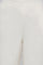 Off White Solid Cotton Flax Culottes in Calf Length