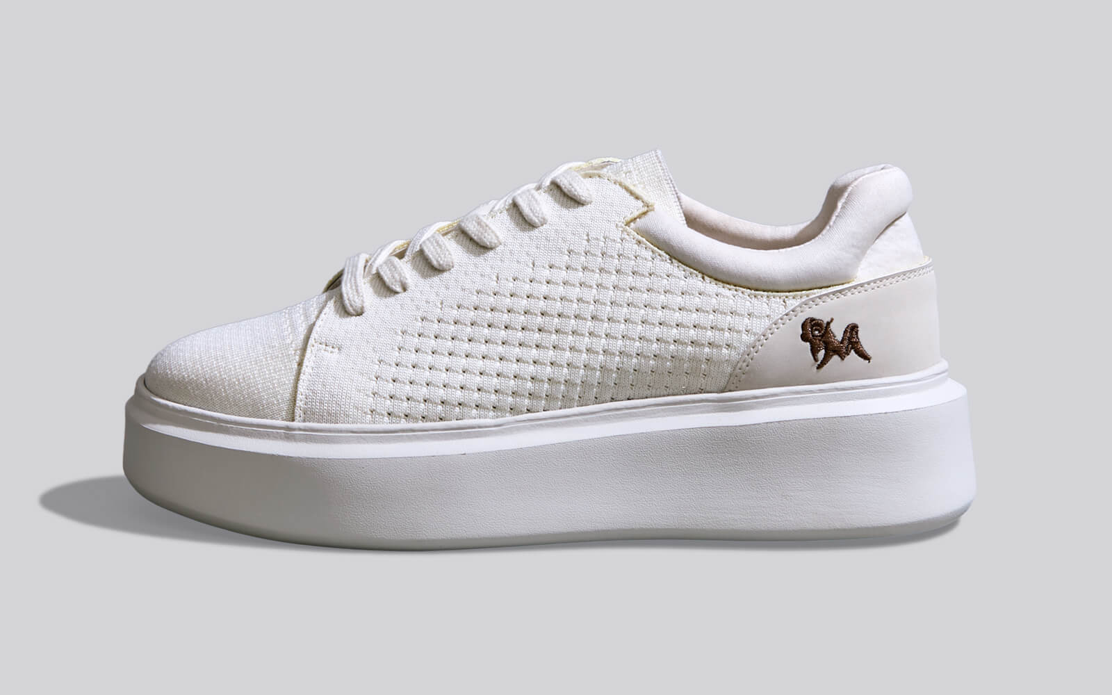 Chunky Lace Ups for Women : Ivory