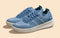 Embroidered Sneakers For Men : Blue Ivory