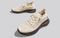 Knit Gliders For Women : Ivory Brown