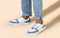 Retro Slick Sneakers : Blue and White