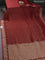 Banarasi mushru silk saree maroon with allover zari weaves and zari woven border