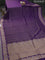 Banarasi mushru silk saree violet with allover zari weaves and zari woven border