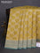 Banarasi silk cotton saree lime yellow shade and pastel blue with allover thread & zari weaves and woven border