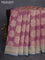 Banarasi tissue silk cotton saree pastel purple and peacock blue with allover thread & zari woven butta weaves and woven border