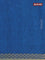 Bengal soft cotton saree cs blue with plain body and zari woven border