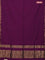Bengal soft cotton saree purple with plain body and zari woven border