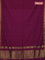 Bengal soft cotton saree magenta pink with plain body and zari woven border