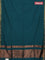 Bengal soft cotton saree peacock green with plain body and zari woven border