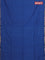Bengal soft cotton saree cs blue with plain body and temple design zari woven border