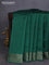 Chiniya silk saree green and rust shade with plain body and woven border