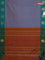 Arani semi silk saree dual shade of blue and dual shade of green with zari woven buttas and zari woven butta border
