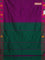 Arani semi silk saree purple and dark green with thread woven buttas and thread woven butta border