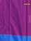 Arani semi silk saree purple and cs blue with allover copper zari weaves and copper zari woven border