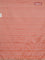 Arani semi silk saree pale orange with allover silver zari weaves in borderless style