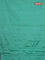 Arani semi silk saree teal green with allover zari weaves in borderless style
