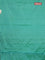 Arani semi silk saree teal green with allover zari weaves in borderless style