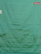 Arani semi silk saree teal green with allover zari weaves in borderless style