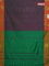 Arani semi silk saree dual shade of greenish purple and sunset orange with zari woven buttas and paisley zari woven butta border